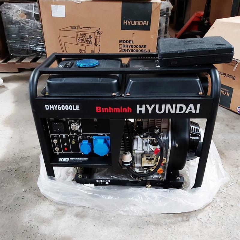 ảnh máy phát điện hyundai chạy dầu 5kw dhy600le