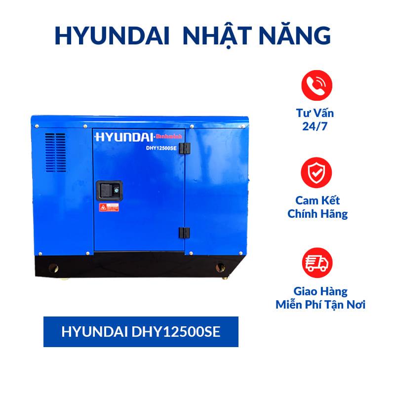 Máy Phát Điện 10KW Chạy Dầu Chống Ồn - Hyundai DHY12500SE