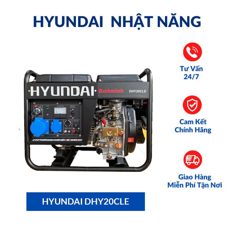 Máy Phát Điện 1.7KW - 2KW Chạy Dầu - Hyundai DHY20CLE