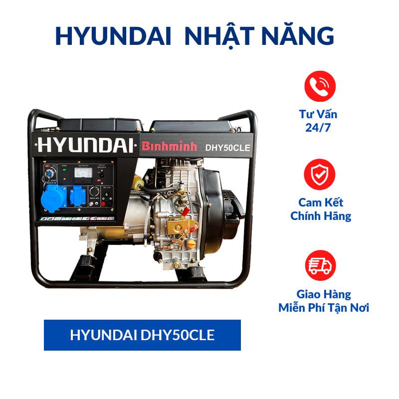 Máy Phát Điện 4KW Chạy Dầu - Hyundai DHY50CLE