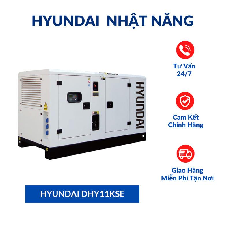 ảnh máy phát điện công nghiệp hyundai chạy dầu 10kva 3 pha dhy11kse