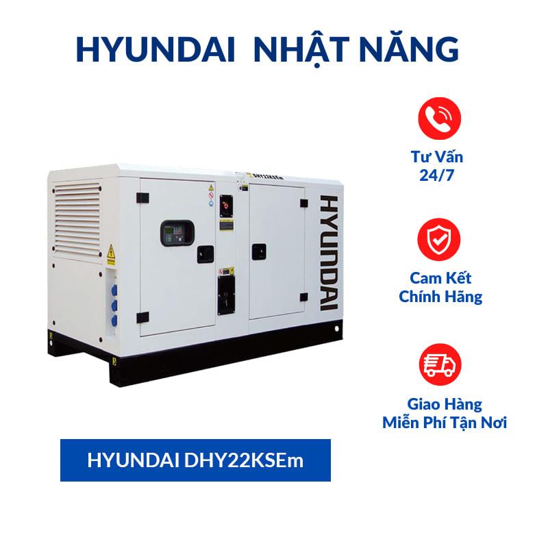 ảnh máy phát điện công nghiệp hyundai chạy dầu 20kva 1 pha