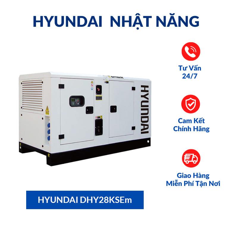 ảnh máy phát điện công nghiệp hyundai chạy dầu 25kva 1 pha