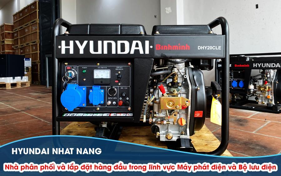 Máy Phát Điện 1.7KW - 2KW Chạy Dầu  - Hyundai DHY20CLE