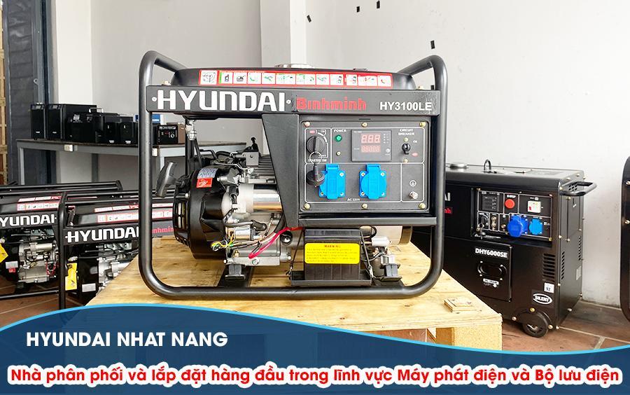 Máy phát điện 3kw chạy xăng Hyundai HY3100LE chính hãng